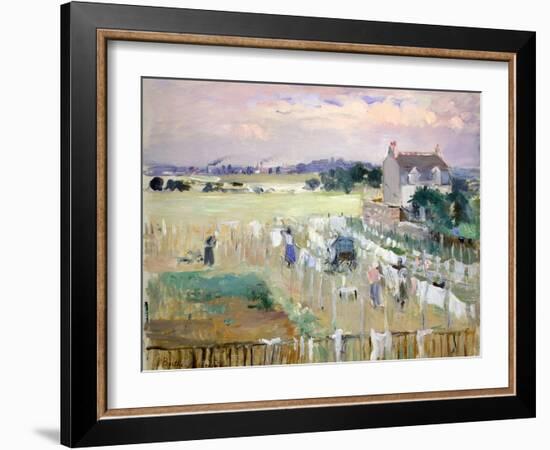 Hanging the Laundry Out to Dry-Berthe Morisot-Framed Giclee Print