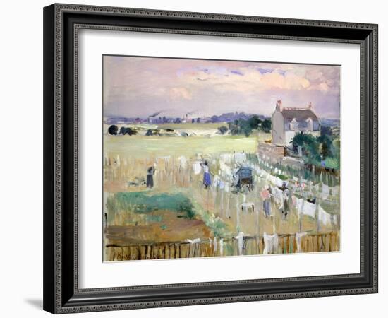 Hanging the Laundry Out to Dry-Berthe Morisot-Framed Giclee Print