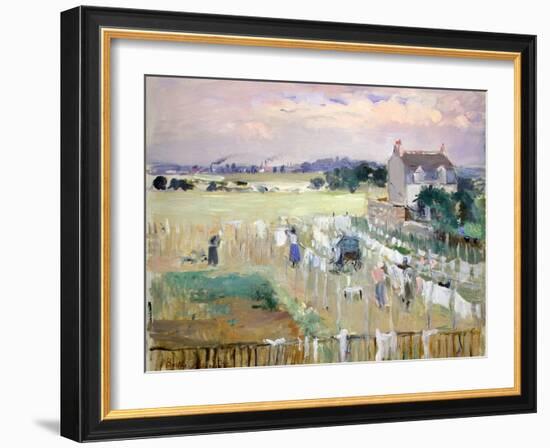 Hanging the Laundry Out to Dry-Berthe Morisot-Framed Giclee Print