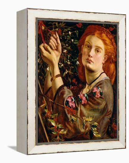 Hanging the Mistletoe, 1860-Dante Gabriel Rossetti-Framed Premier Image Canvas