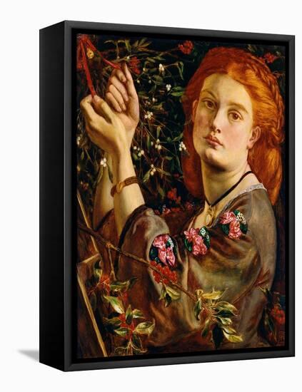 Hanging the Mistletoe, 1860-Dante Gabriel Rossetti-Framed Premier Image Canvas