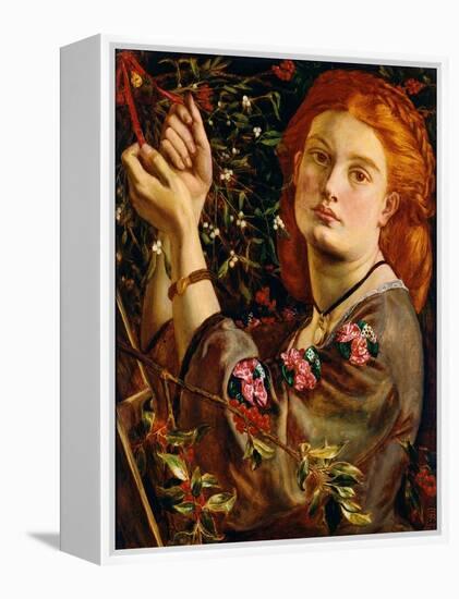 Hanging the Mistletoe, 1860-Dante Gabriel Rossetti-Framed Premier Image Canvas