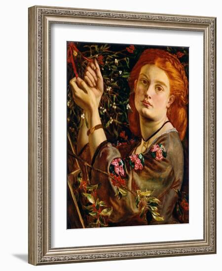 Hanging the Mistletoe, 1860-Dante Gabriel Rossetti-Framed Giclee Print