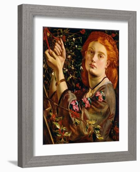 Hanging the Mistletoe, 1860-Dante Gabriel Rossetti-Framed Giclee Print