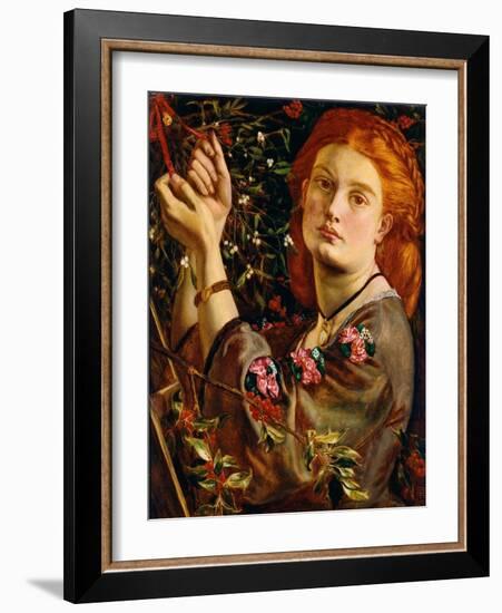 Hanging the Mistletoe, 1860-Dante Gabriel Rossetti-Framed Giclee Print