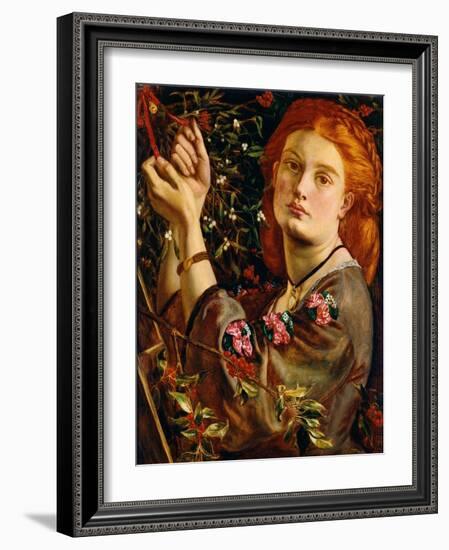 Hanging the Mistletoe, 1860-Dante Gabriel Rossetti-Framed Giclee Print