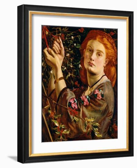 Hanging the Mistletoe, 1860-Dante Gabriel Rossetti-Framed Giclee Print