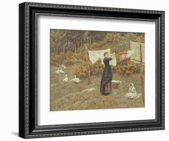 Hanging the Washing-Helen Allingham-Framed Giclee Print