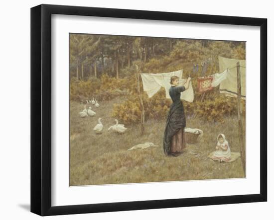 Hanging the Washing-Helen Allingham-Framed Giclee Print