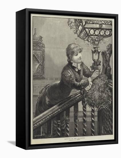 Hanging Up the Mistletoe-William Heysham Overend-Framed Premier Image Canvas