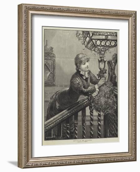 Hanging Up the Mistletoe-William Heysham Overend-Framed Giclee Print