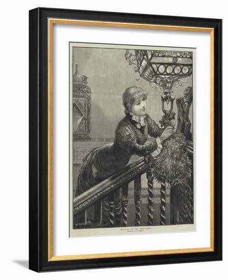 Hanging Up the Mistletoe-William Heysham Overend-Framed Giclee Print