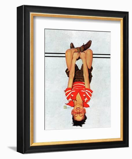 "Hanging Upside Down," April 20, 1940-Douglas Crockwell-Framed Giclee Print