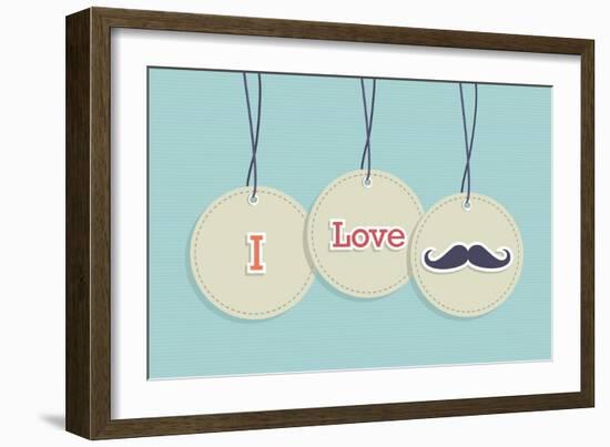 Hanging Vintage Badges-cienpies-Framed Art Print