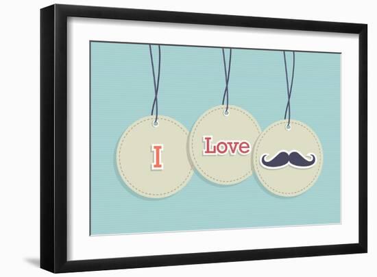 Hanging Vintage Badges-cienpies-Framed Art Print