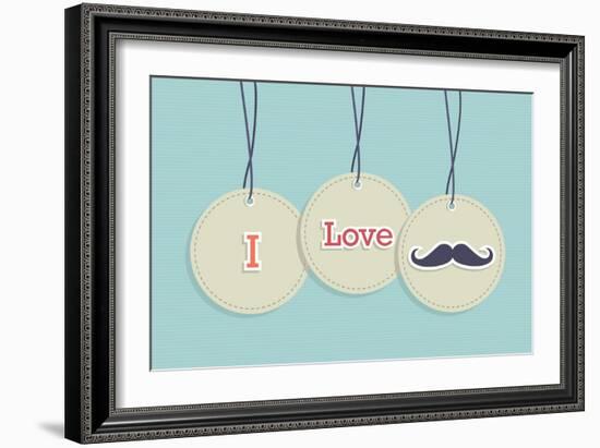 Hanging Vintage Badges-cienpies-Framed Art Print