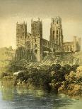 Durham Cathedral, County Durham, C1870-Hanhart-Framed Giclee Print