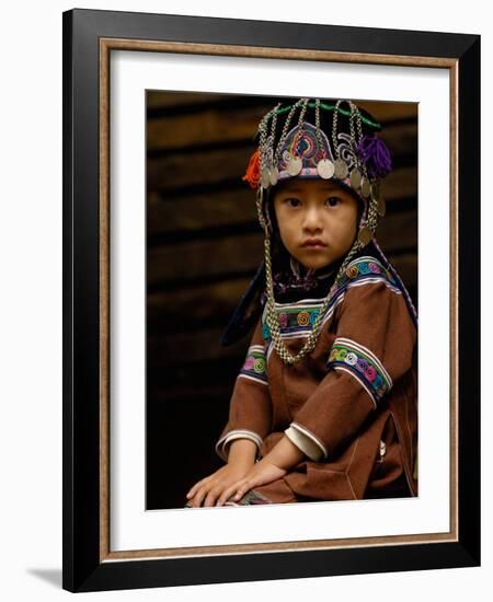 Hani People, Yuanyang, Honghe Prefecture, Yunnan Province, China-Pete Oxford-Framed Photographic Print