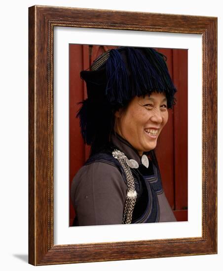 Hani Woman, Yuanyang, Honghe Prefecture, Yunnan Province, China-Pete Oxford-Framed Photographic Print