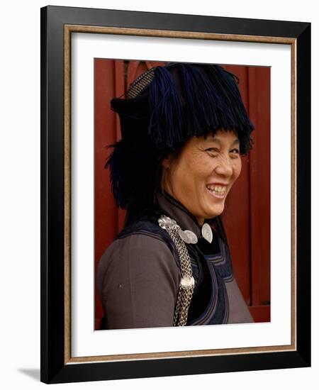 Hani Woman, Yuanyang, Honghe Prefecture, Yunnan Province, China-Pete Oxford-Framed Photographic Print
