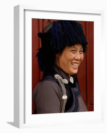 Hani Woman, Yuanyang, Honghe Prefecture, Yunnan Province, China-Pete Oxford-Framed Photographic Print