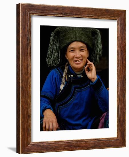 Hani Woman, Yuanyang, Honghe Prefecture, Yunnan Province, China-Pete Oxford-Framed Photographic Print