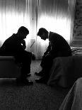Jack Kennedy Conferring with His Brother and Campaign Organizer Bobby Kennedy in Hotel Suite-Hank Walker-Photographic Print