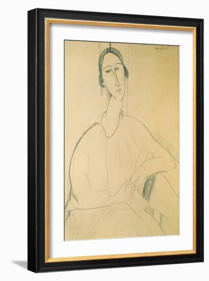 Hanka Zborowska, c.1917-Amedeo Modigliani-Framed Giclee Print