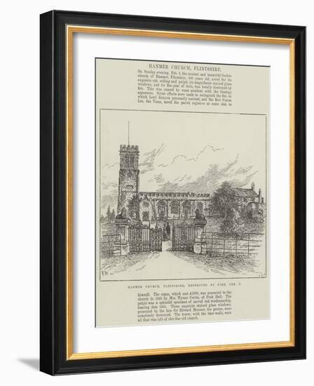Hanmer Church, Flintshire, Destroyed by Fire, 3 February-Frank Watkins-Framed Giclee Print