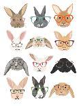 Dogs with Glasses-Hanna Melin-Art Print