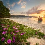 Beautiful Beach with River and Colorful Sky at Sunrise or Sunset, Thailand-Hanna Slavinska-Photographic Print