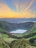 Mountain Landscape with Hiking Trail and View of Beautiful Lakes, Ponta Delgada, Portugal-Hanna Slavinska-Photographic Print