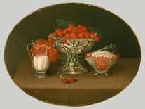 Still Life with Strawberries, 1863-Hannah Brown Skeele-Framed Premium Giclee Print