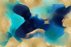 Free Form Blue on Gold-Hannah Carlson-Art Print