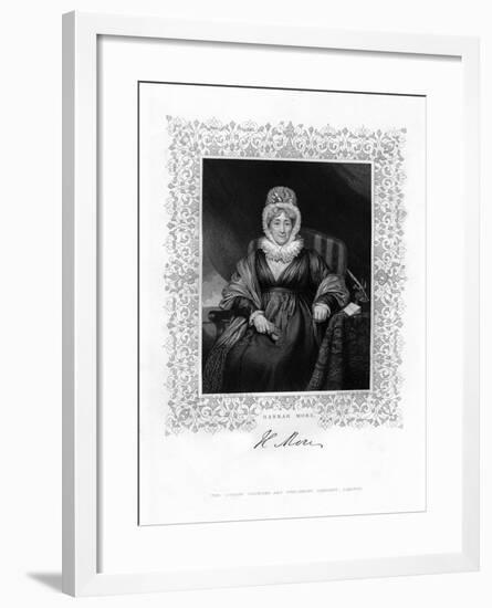 Hannah More, English Religious Writer and Philanthropist, 19th Century-William Finden-Framed Giclee Print