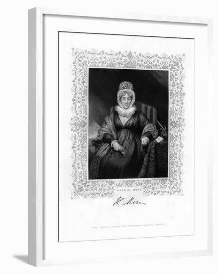 Hannah More, English Religious Writer and Philanthropist, 19th Century-William Finden-Framed Giclee Print