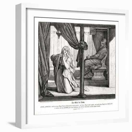 Hannah's prayer, 1 Samuel-Julius Schnorr von Carolsfeld-Framed Giclee Print