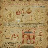 Silk on Linen Needlework Sampler, circa 1836-Hannah Scanlon-Premier Image Canvas