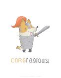 Corgragious! - Hannah Stephey Cartoon Dog Print-Hannah Stephey-Art Print