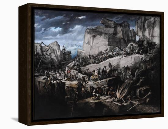 Hannibal Crosses the Alps-Bénédict Masson-Framed Premier Image Canvas