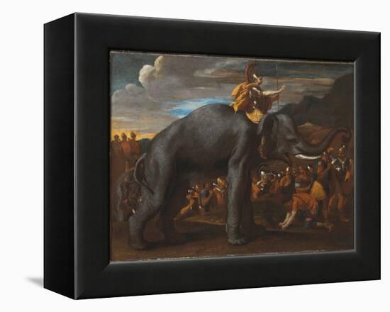 Hannibal Crossing the Alps on an Elephant-Nicolas Poussin-Framed Premier Image Canvas