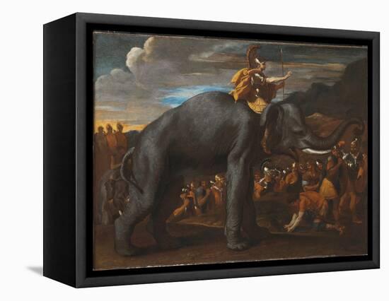 Hannibal Crossing the Alps on an Elephant-Nicolas Poussin-Framed Premier Image Canvas