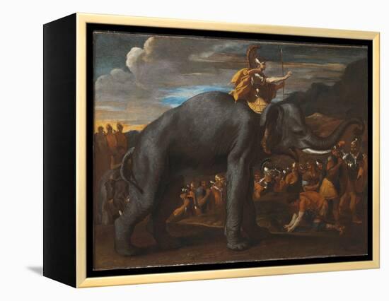 Hannibal Crossing the Alps on an Elephant-Nicolas Poussin-Framed Premier Image Canvas