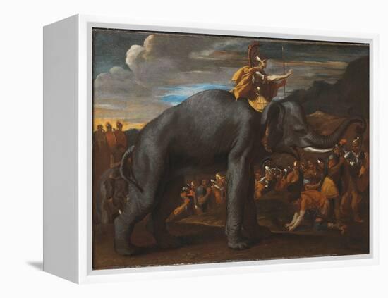 Hannibal Crossing the Alps on an Elephant-Nicolas Poussin-Framed Premier Image Canvas