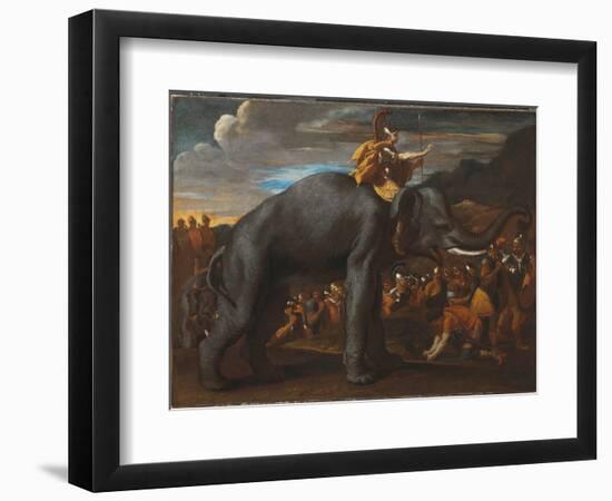 Hannibal Crossing the Alps on an Elephant-Nicolas Poussin-Framed Giclee Print