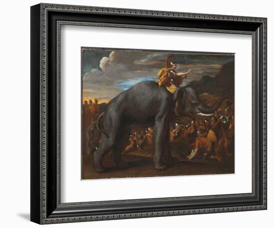 Hannibal Crossing the Alps on an Elephant-Nicolas Poussin-Framed Giclee Print