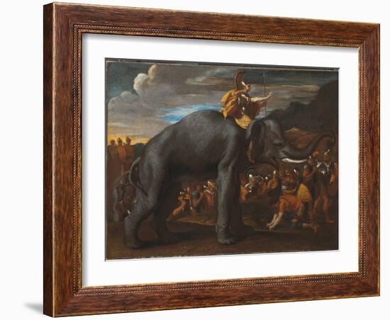 Hannibal Crossing the Alps on an Elephant-Nicolas Poussin-Framed Giclee Print