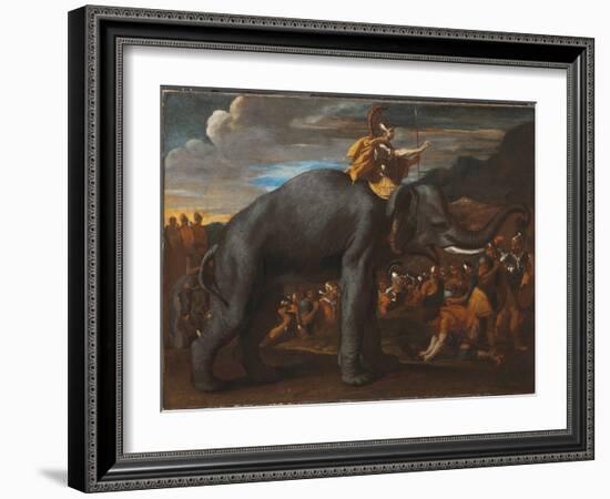 Hannibal Crossing the Alps on an Elephant-Nicolas Poussin-Framed Giclee Print