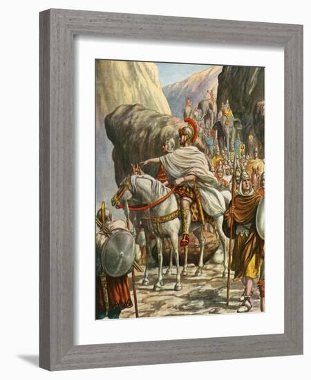 Hannibal Crossing the Alps-Tancredi Scarpelli-Framed Giclee Print