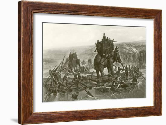 Hannibal Crossing the Rhone-Henri-Paul Motte-Framed Giclee Print